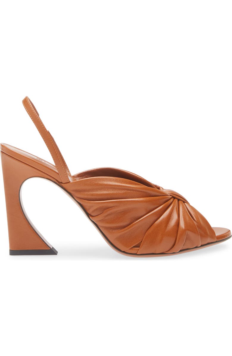 Fendi Arco Slingback Sandal, Alternate, color, Brown