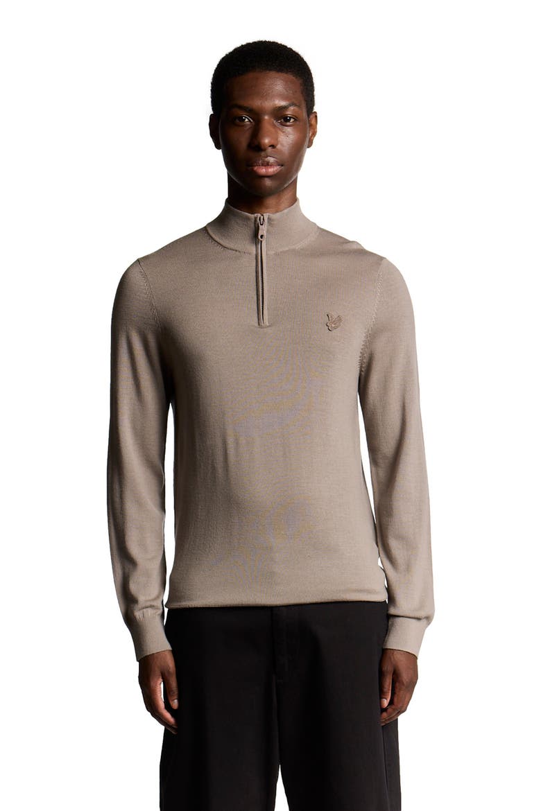 Eagle Merino Quarter Zip Sweater, Alternate, color, Cinder
