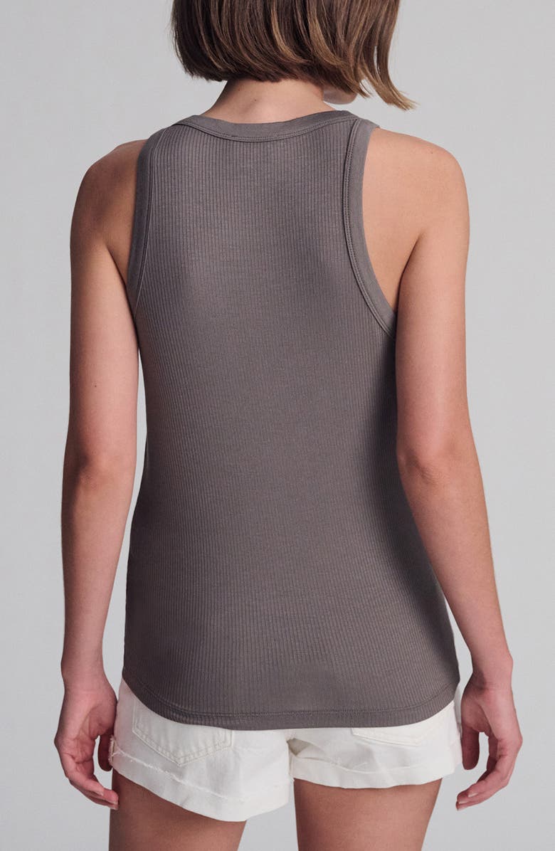 Mavi Jeans Rib Tank, Alternate, color, Dark Gull Gray