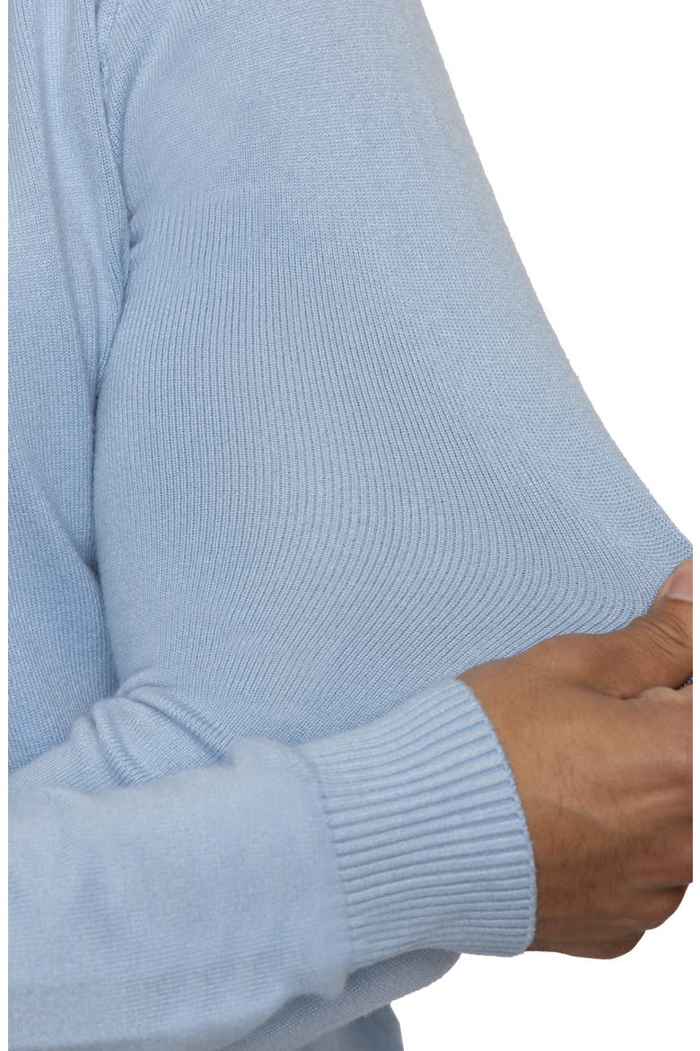 Crewneck Knit Sweater, Alternate, color, POWDER BLUE