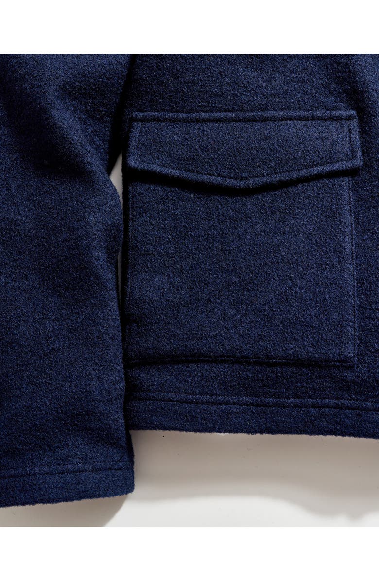 Billy Reid Garrett Stand Collar Wool & Cotton Jacket, Alternate, color, Navy