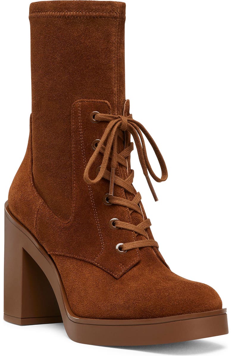 Stuart Weitzman Everitt 80 Bootie, Main, color, Coffee Tonal