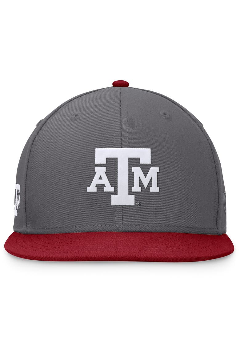 Men's Top of the World Gray/Maroon Texas A&M Aggies Rally Two-Tone Fitted Hat, Alternate, color, Gray