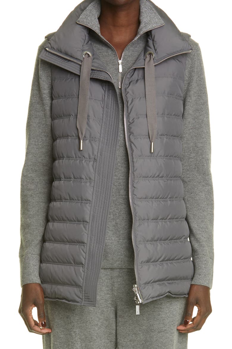 Dylan KindMade Water Resistant Reversible Down Vest, Main, color, ROCK