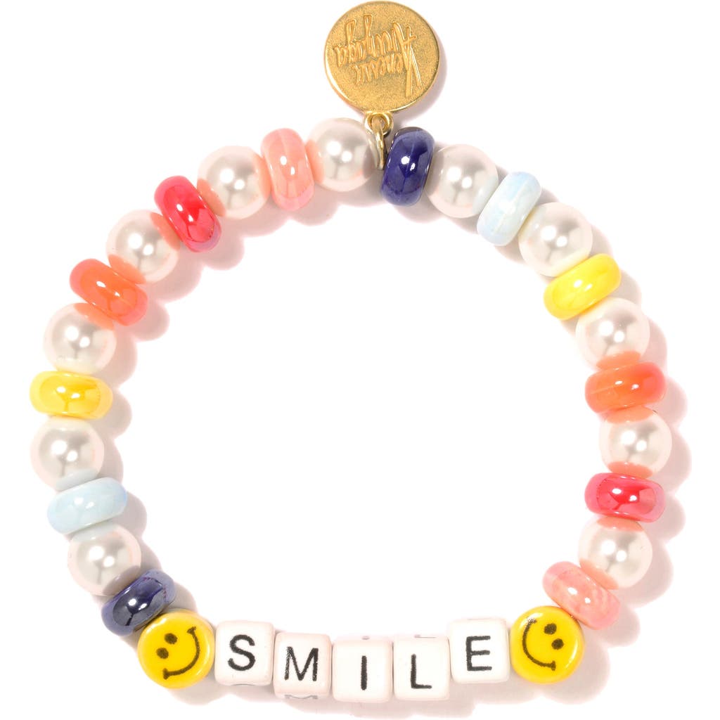 Venessa Arizaga Happy Smile Pearl Bracelet In Burgundy