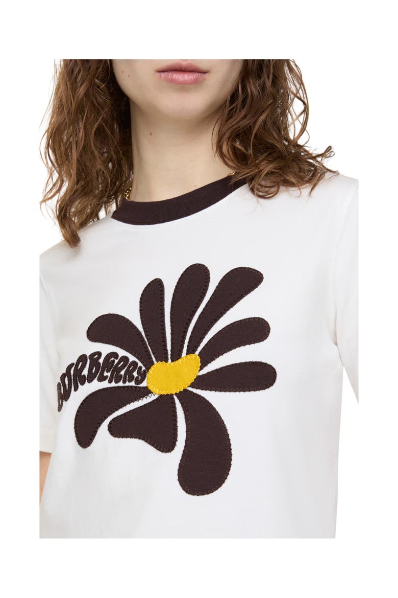 Daisy Cotton T-shirt, Alternate, color, Chalk white