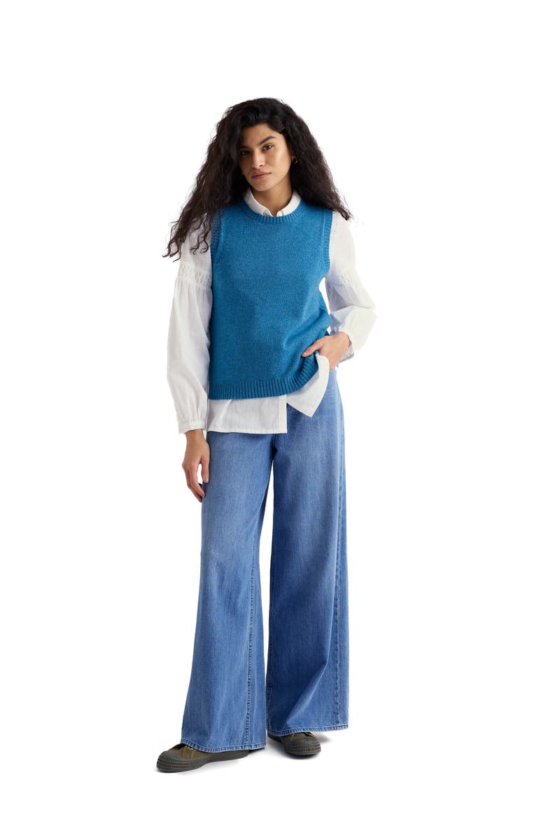 East View Merino Wool Blend Sweater Vest, Alternate, color, KNIT MELANGE SAIL