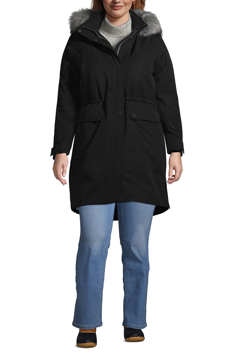 Lands' End Expedition Waterproof Down Winter Parka with Faux Fur Hood, Main, color, 