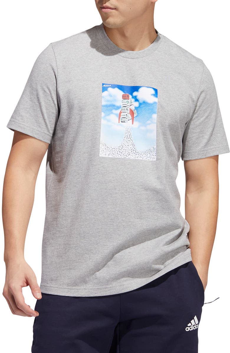 adidas Boost Rocket Graphic T-Shirt, Main, color, 