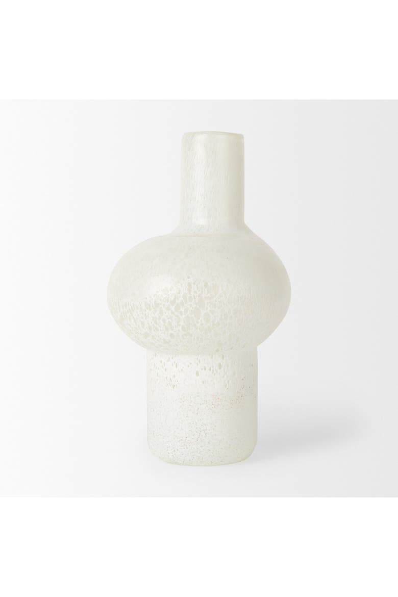 Heket Tall Glass Vase, Alternate, color, White