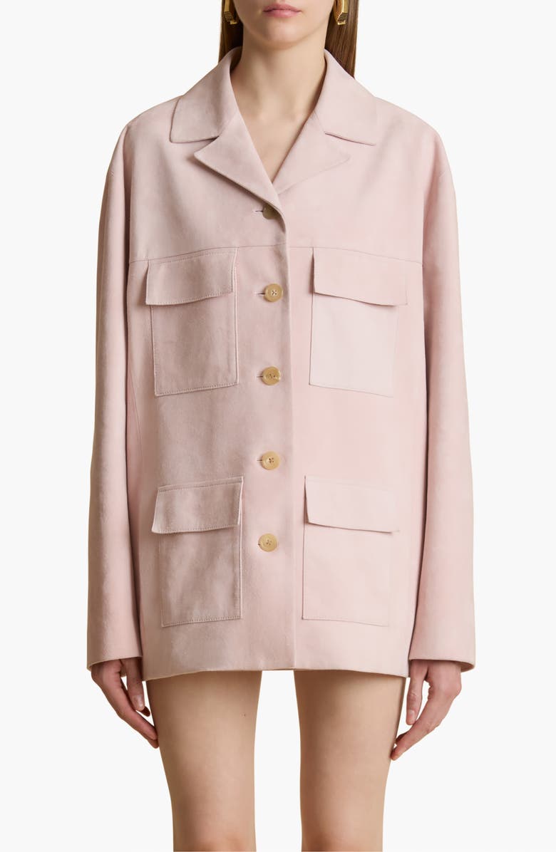 Khaite Morsson Oversize Suede Jacket, Main, color, 