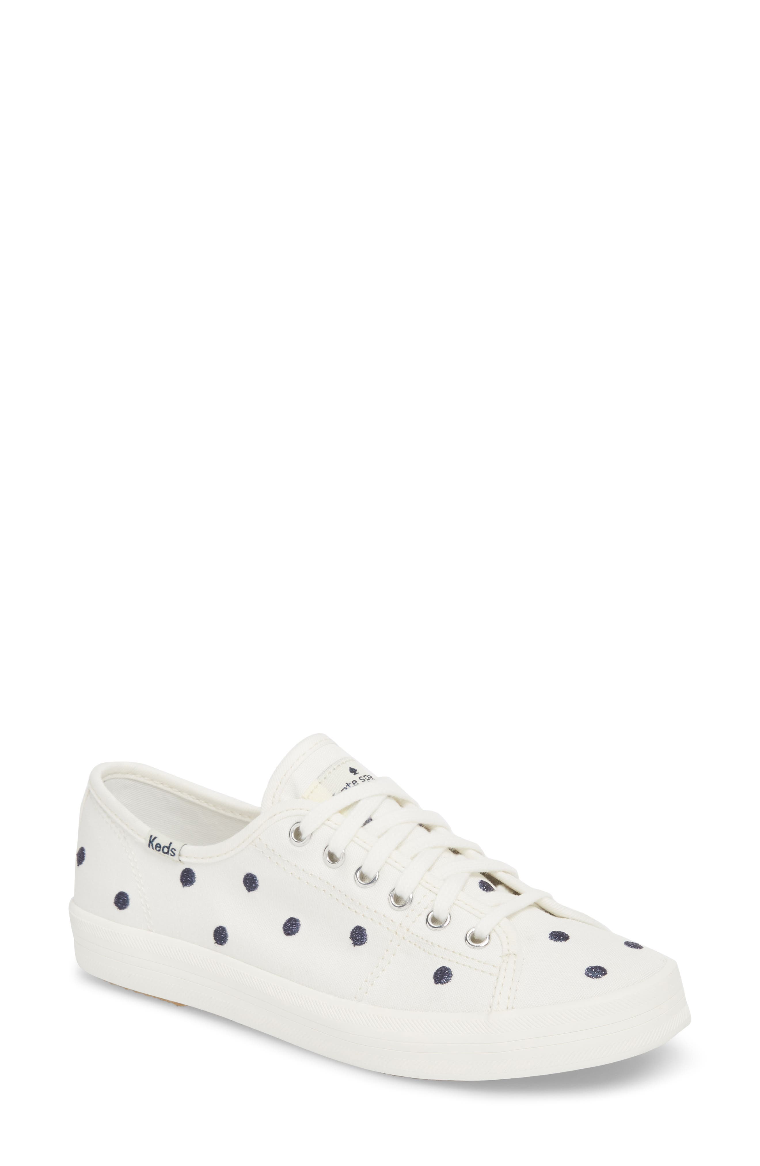 for kate spade new york champion dancing dot sneaker, Main, color, CREAM/ NAVY