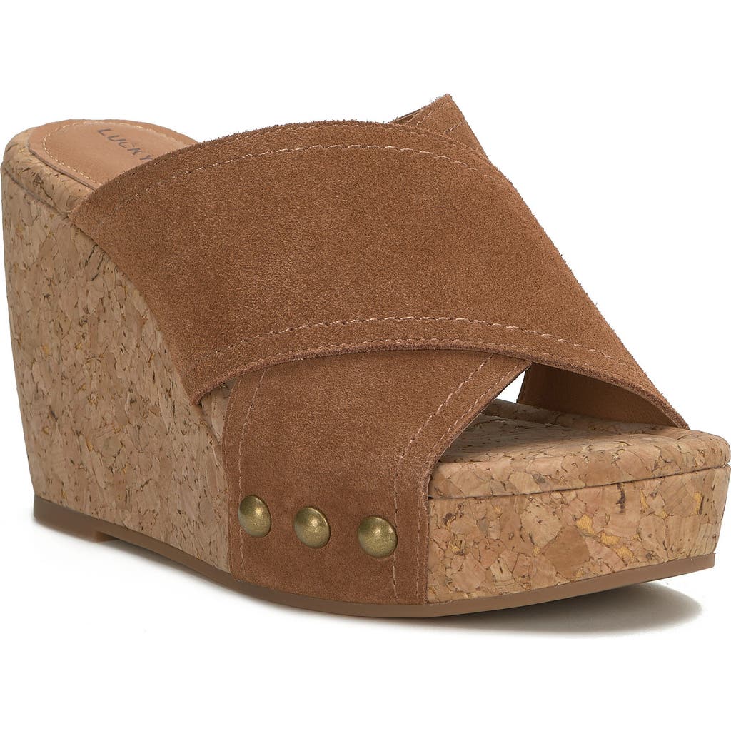 LUCKY BRAND LUCKY BRAND VALMAI PLATFORM WEDGE SLIDE SANDAL