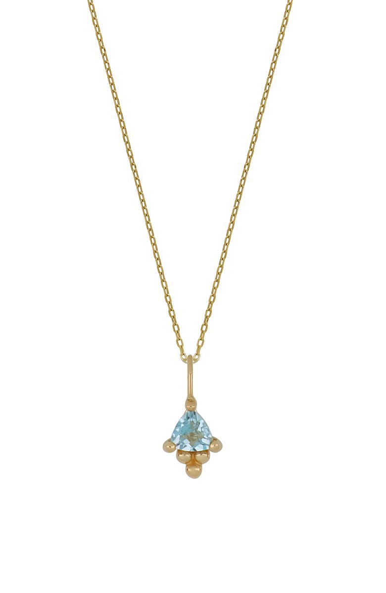 Bony Levy BLC Pendant Necklace, Main, color, 14K Yellow Gold/Blue Topaz
