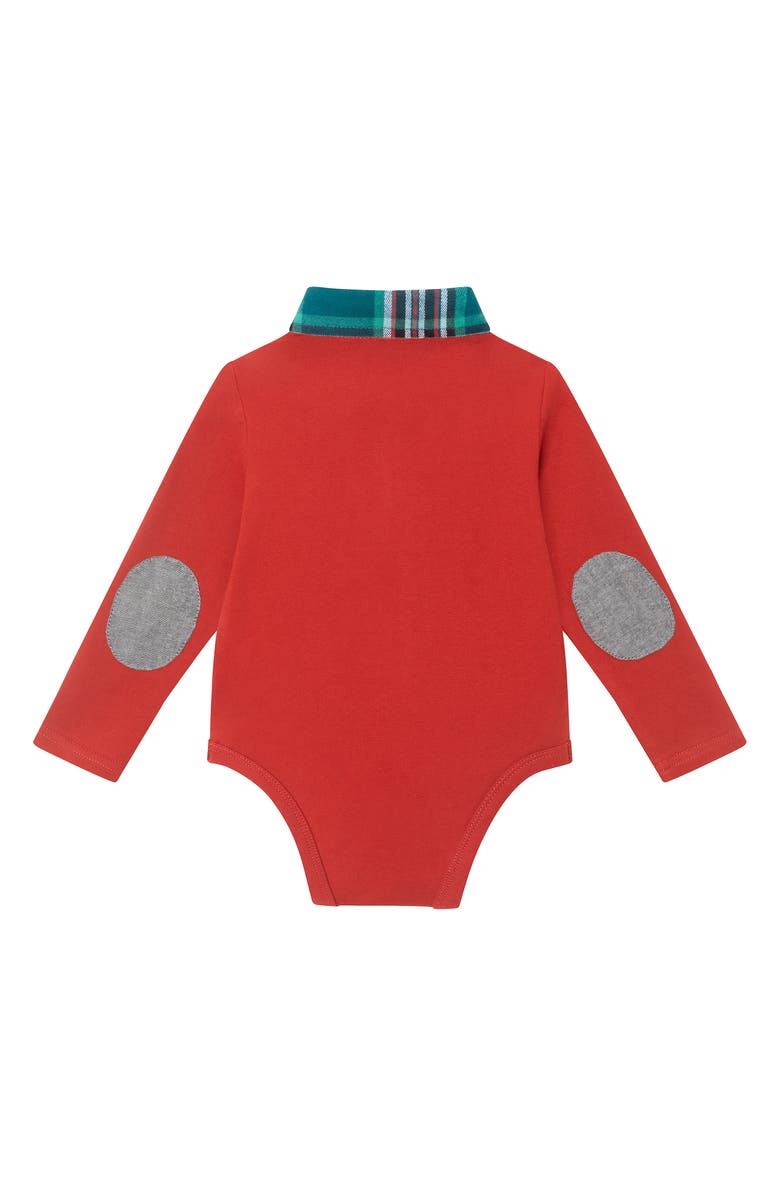 Andy & Evan Collared Bodysuit & Pants Set, Alternate, color, Red