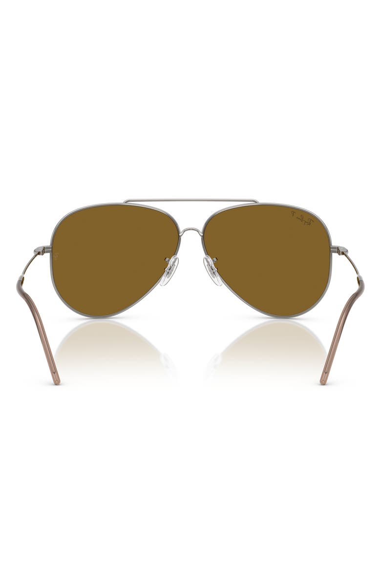 Ray-Ban Aviator Reverse 59mm Pilot Sunglasses, Alternate, color, Dark Brown
