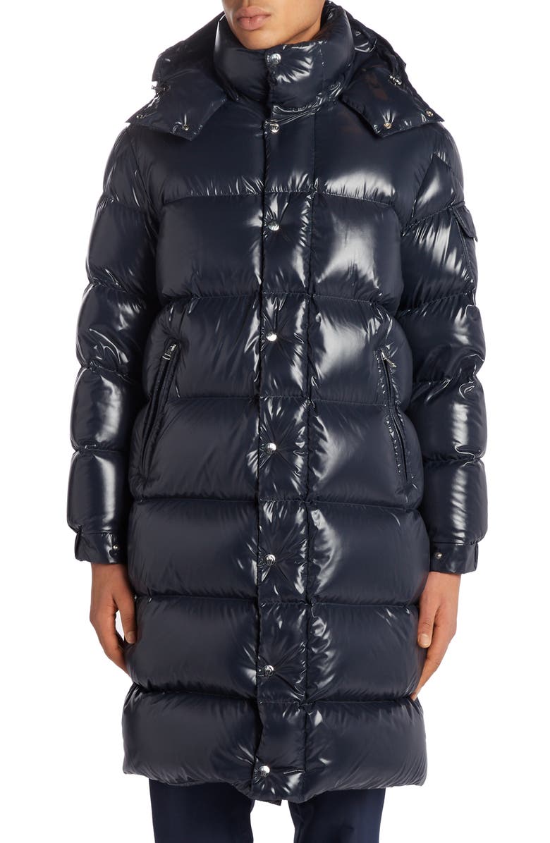 Moncler Hanoverian Long Hooded Puffer Coat, Alternate, color, 