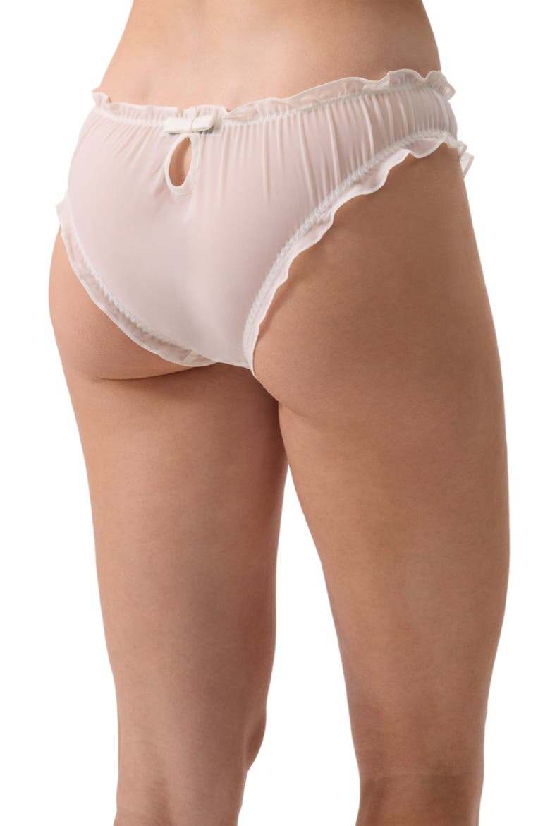 Sweetie Assorted 2-Pack Ruffle Chiffon Briefs, Alternate, color, IVORY/ BLUE