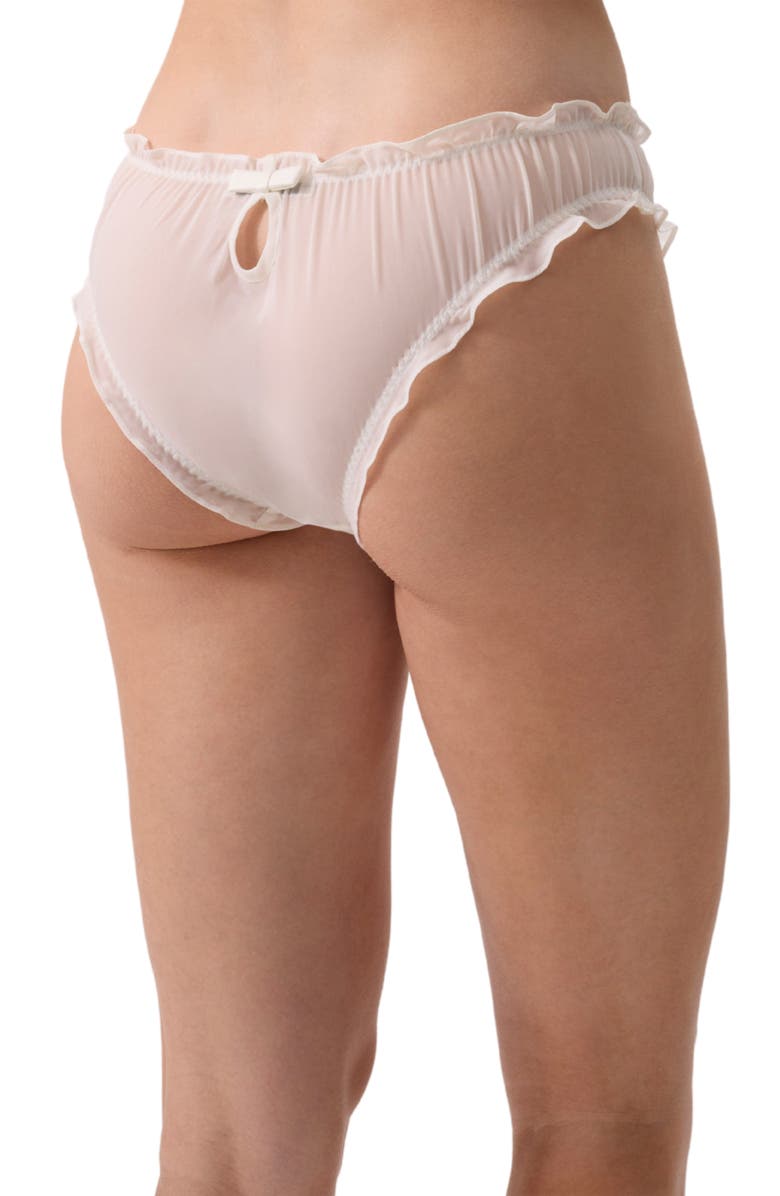 Rya Collection Sweetie Assorted 2-Pack Ruffle Chiffon Briefs, Alternate, color, Ivory/ Blue