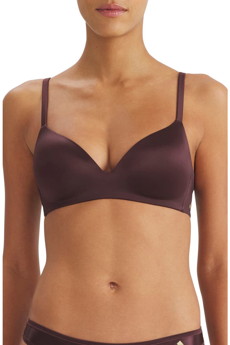 Plunge Wireless T-Shirt Bra, Main, color, SHADOW BROWN
