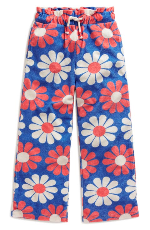 Kids' Flower Print Terry Cloth Pants (Toddler, Little Kid & Big Kid)