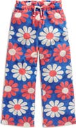 Mini Boden Kids' Flower Print Terry Cloth Pants