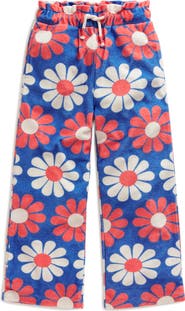 Mini Boden Kids' Flower Print Terry Cloth Pants