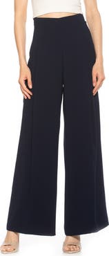 Alexia Admor Elia High Waist Pleat Wide Leg Pants