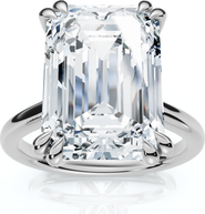 Bliss Diamond Certified 6Ct Emerald Cut Diamond Solitaire Ring 14k Gold Lab Grown