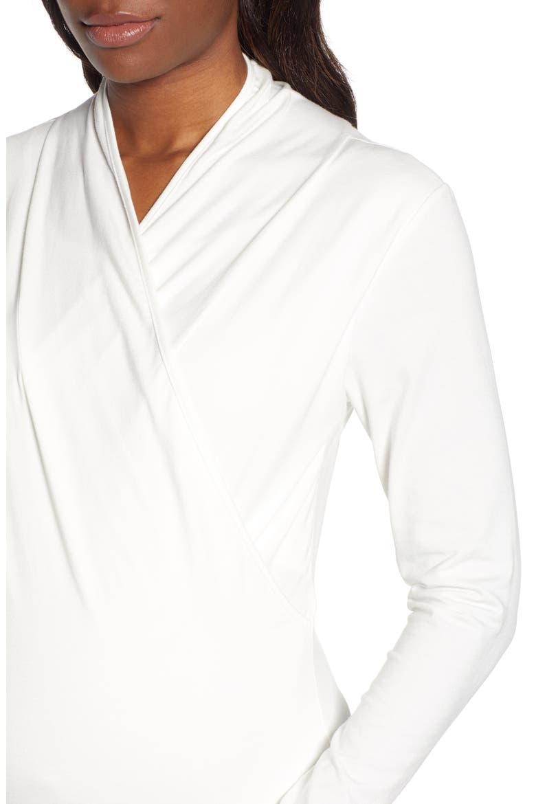 Maternity/Nursing Top, Alternate, color, WHITE