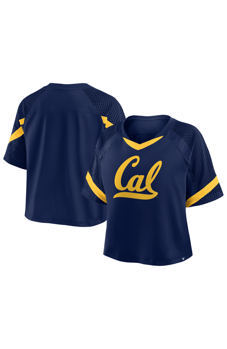 FANATICS Women's Fanatics Navy Cal Bears Oversized Raglan V-Neck Fashion Jersey, Main, color, Navy