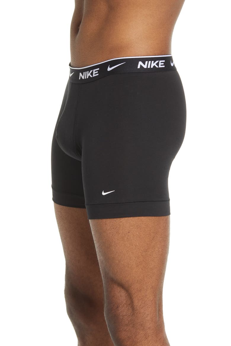 Dri-FIT Essential Assorted 3-Pack Stretch Cotton Boxer Briefs, Alternate, color, BLACK