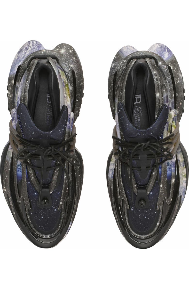 Balmain Unicorn Low Trainers With Earth And Stars Print, Alternate, color,