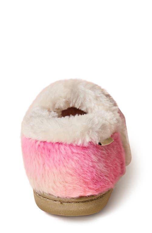 Minnetonka Kids' Daina Faux Fur Lined Slipper In Pink