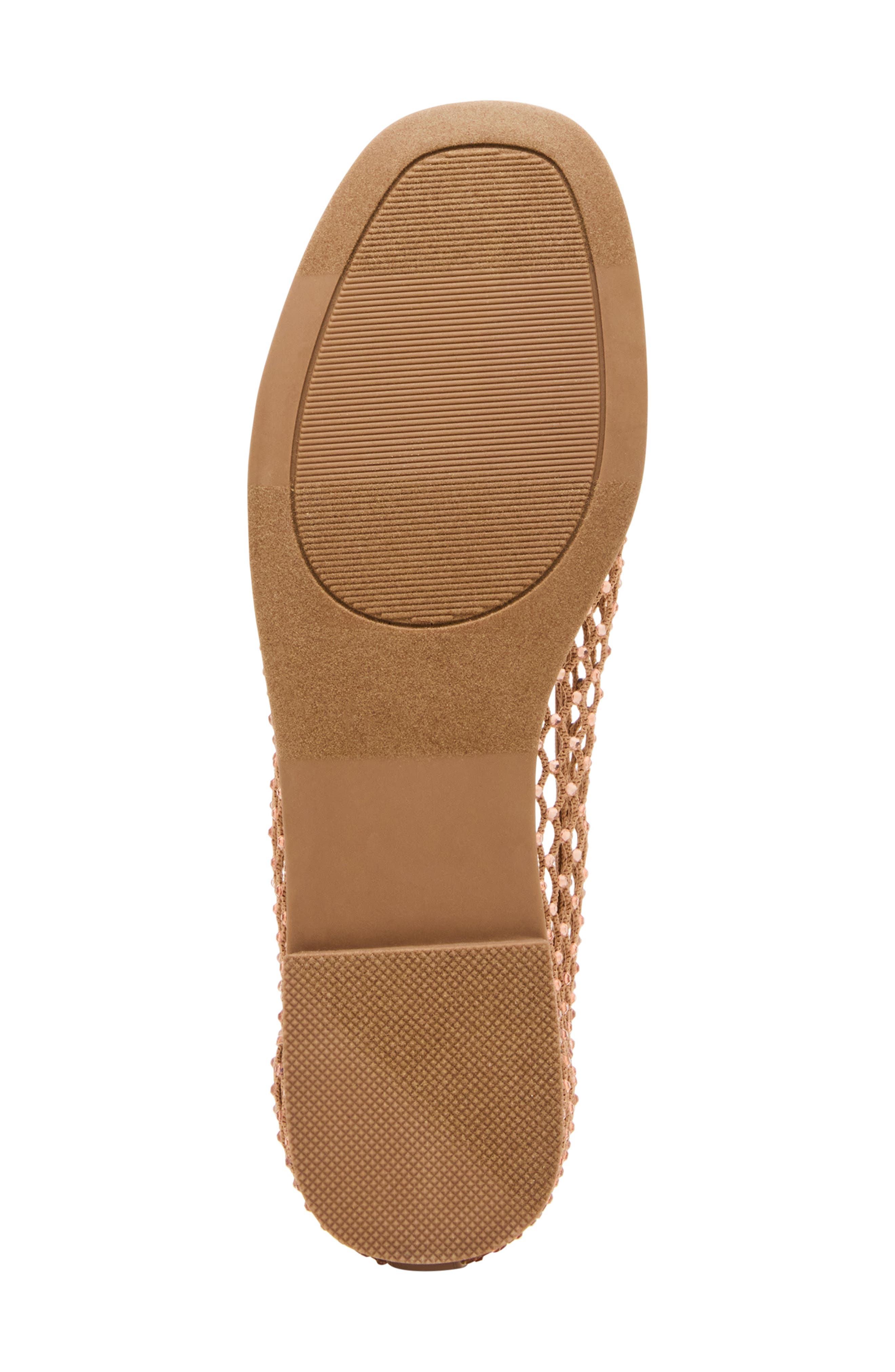 Beautyy Rhinestone Mesh Ballet Flat, Alternate, color, BEIGE MULTI
