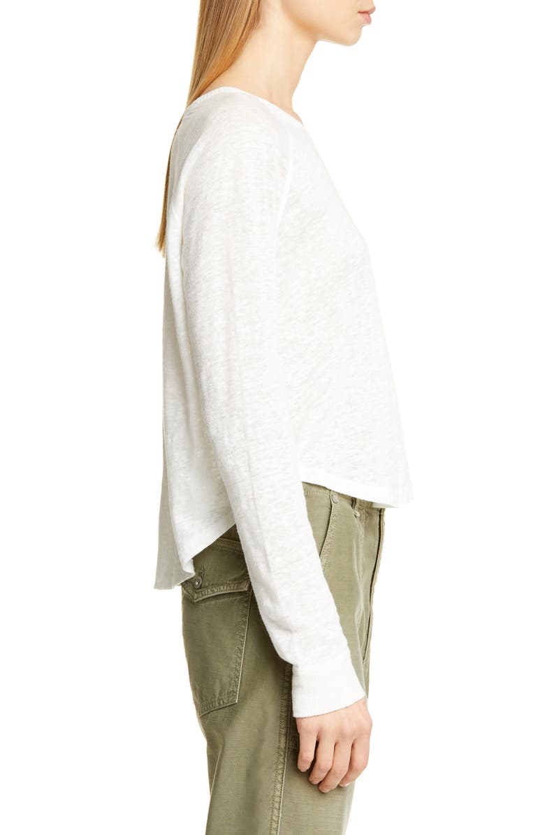 rag & bone Gage High/Low Linen Top, Alternate, color, 