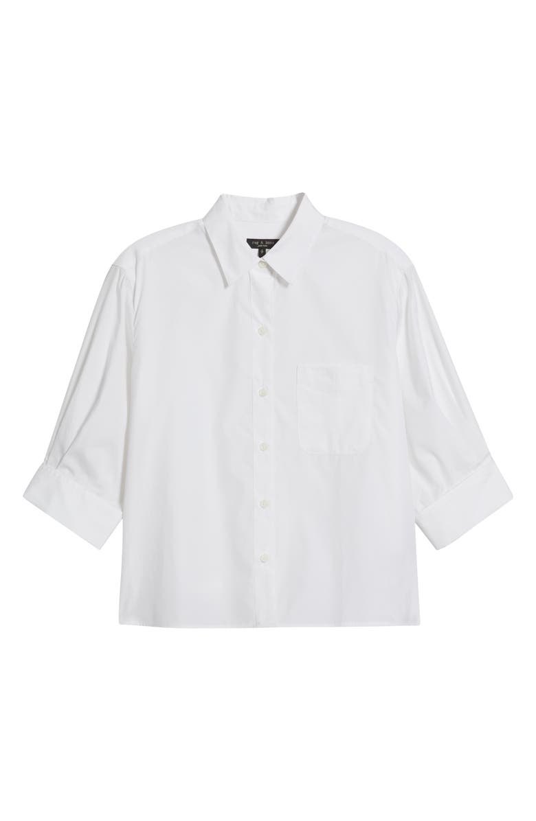 rag & bone Lucia Three Quarter Sleeve Cotton Button-Up Shirt, Alternate, color,