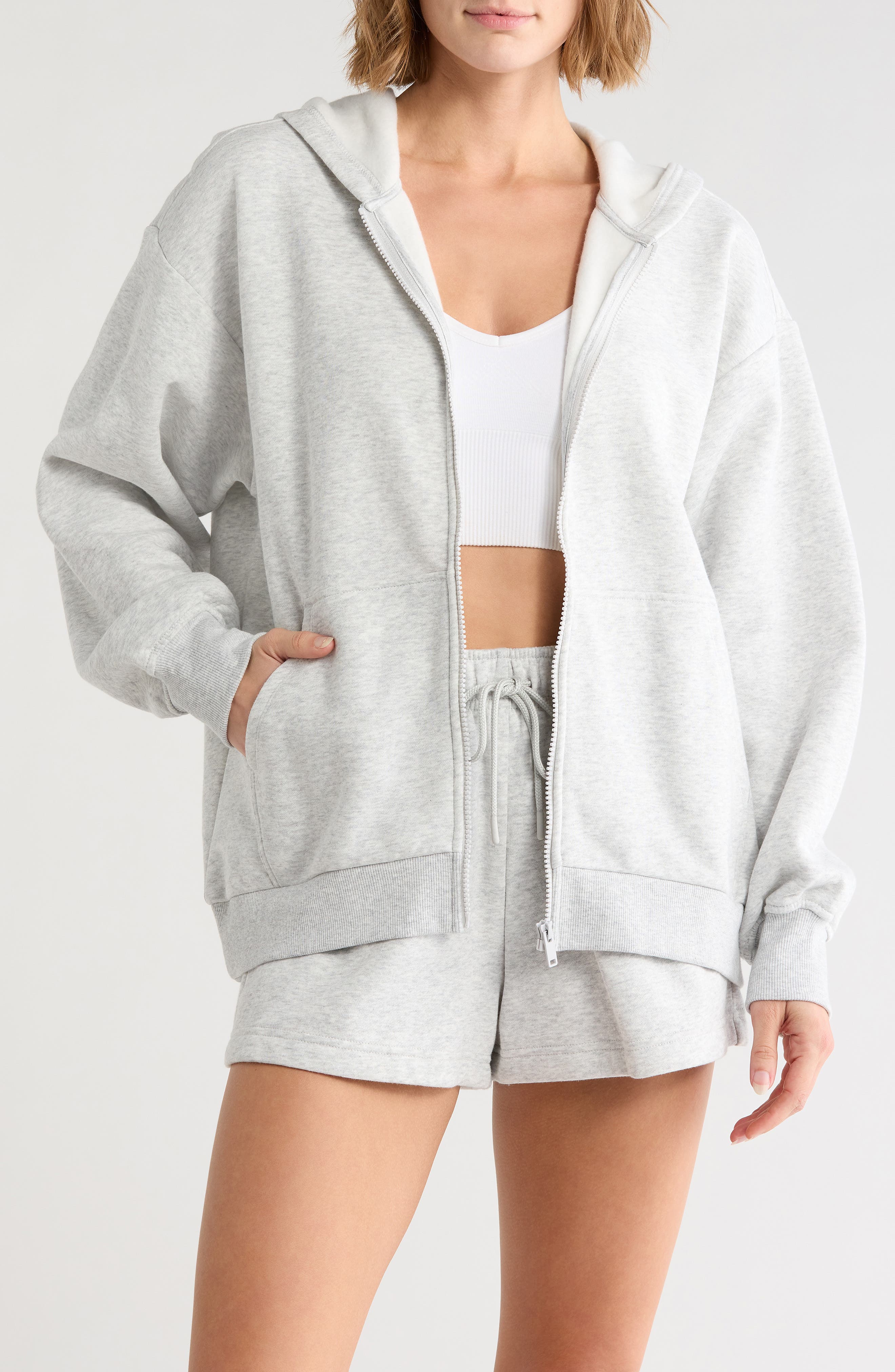 Feather Fleece Zip Hoodie