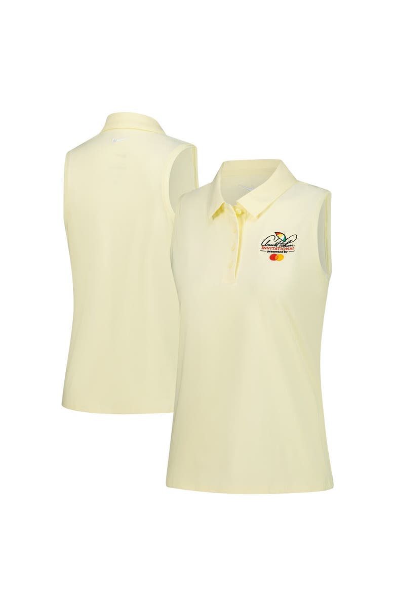 Nike Women's Nike  Yellow Arnold Palmer Invitational Victory Performance Sleeveless Polo, Main, color, Yellow