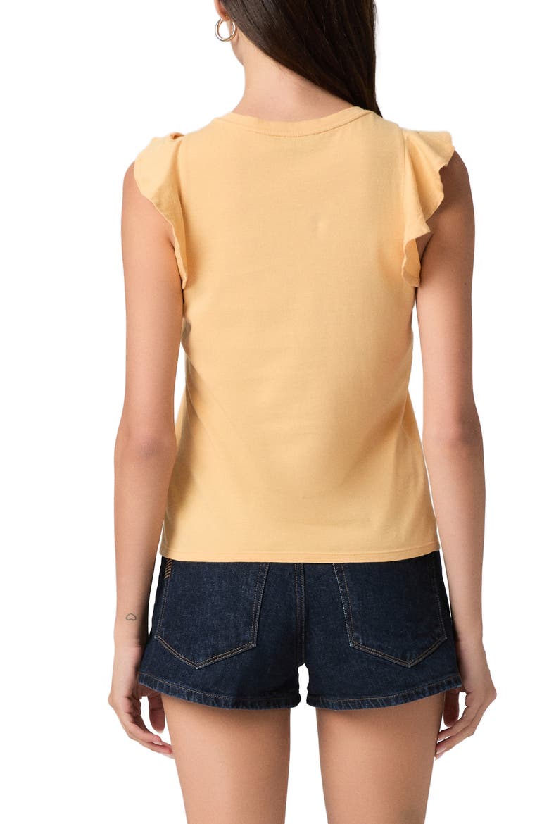 Alaria Flutter Sleeve Pima Cotton Top, Alternate, color, SOFT APRICOT