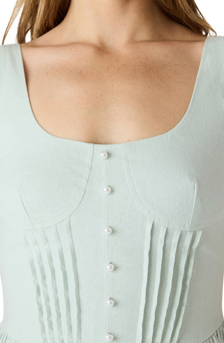 Steve Madden Tianna Pintuck Sleeveless Minidress, Alternate, color, Powder Puff