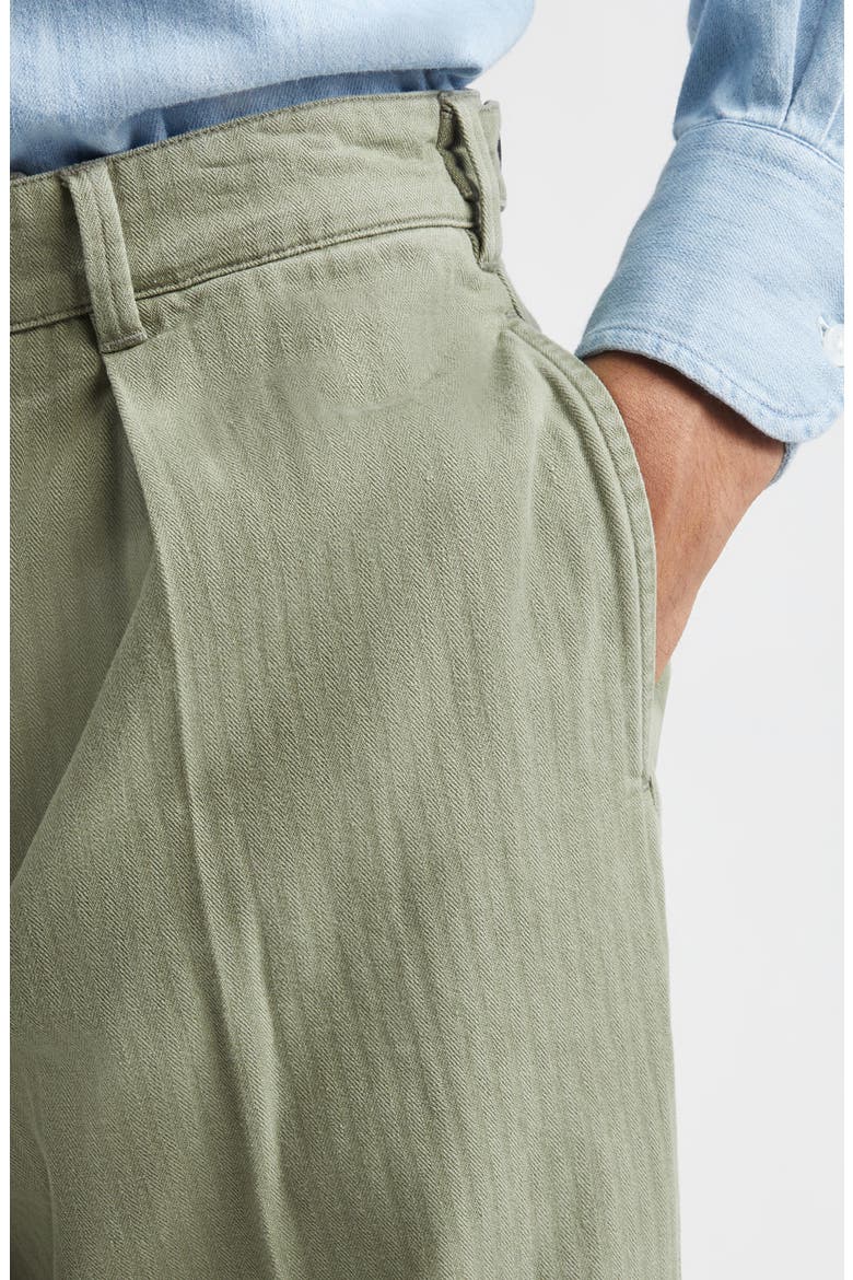 Games Cotton Herringbone Trousers, Alternate, color, OLIVE