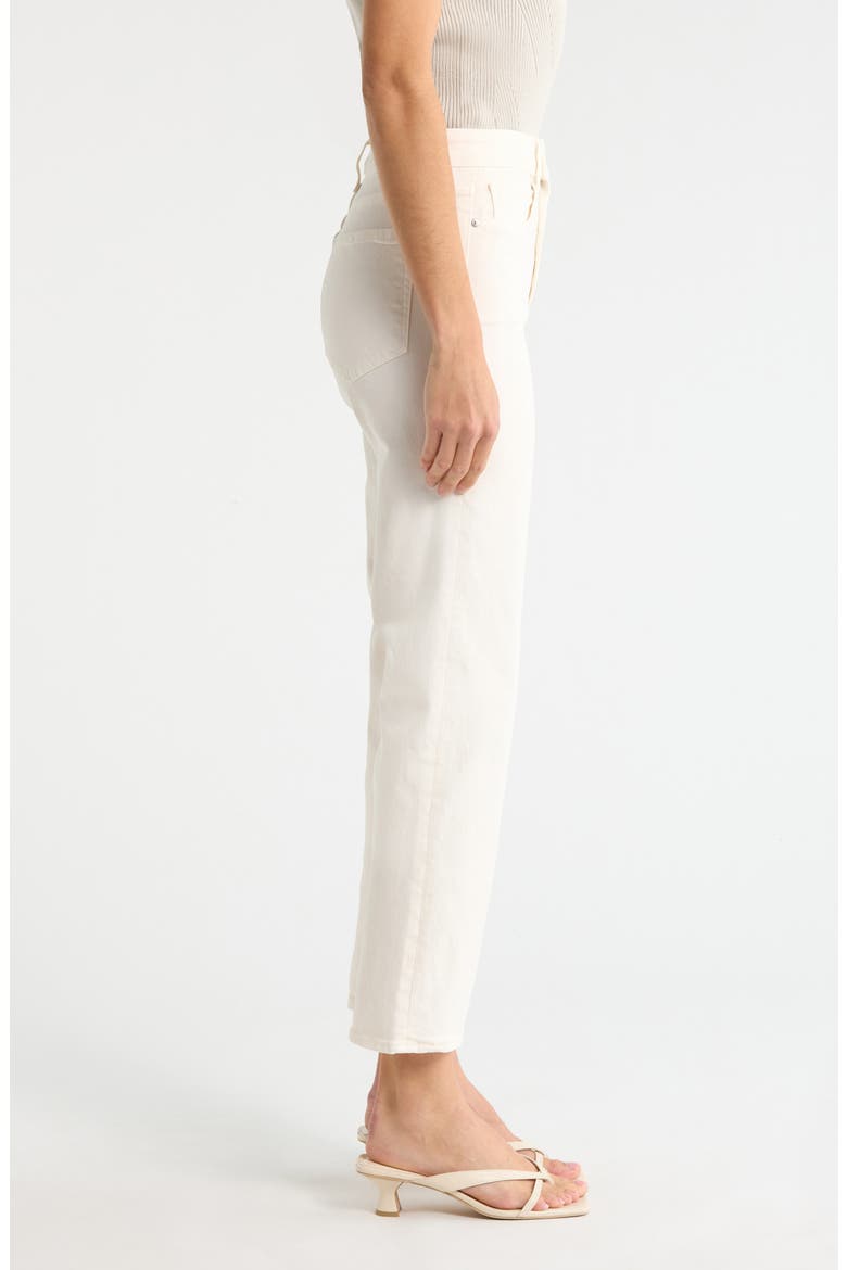 Stevie High Waist Ankle Straight Leg Jeans, Alternate, color, CREAM CLOUD