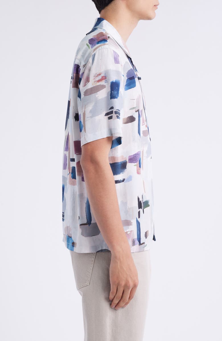 rag & bone Avery Abstract Print Camp Shirt, Alternate, color, Geometric Print