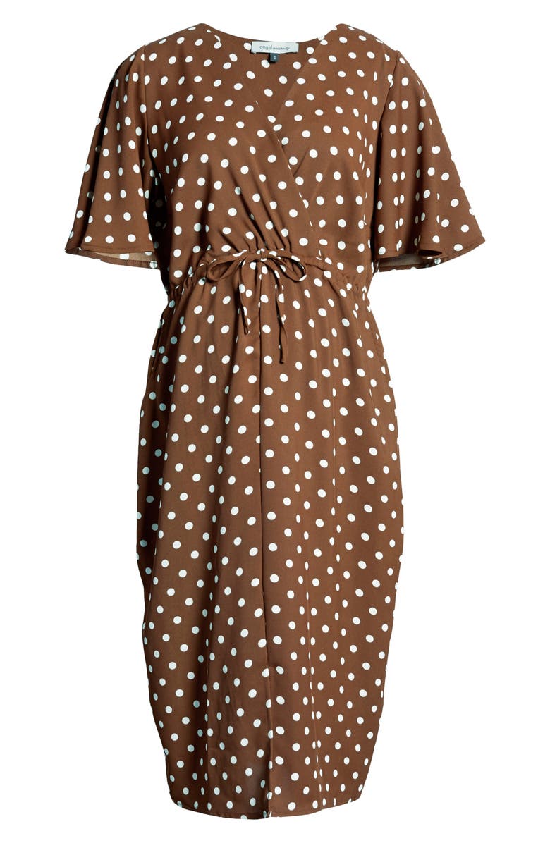 Angel Maternity Bella Polka Dot Empire Waist Maternity/Nursing Dress, Alternate, color,