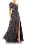 Tied One Shoulder Cut-Out Flowy Gown