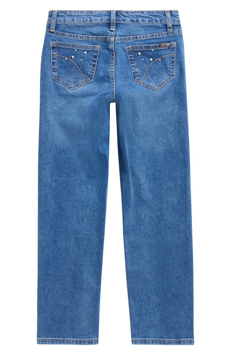 Joe's Kids' Sadie Faux Pearl Straight Leg Jeans, Alternate, color, Medium Wash