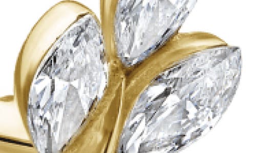 Maria Tash Diamond Vine Threaded Stud Earring In Yellow Gold