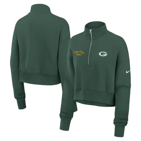 Women's Nike Green Green Bay Packers Primetime Phoenix Half-Zip Sweatshirt