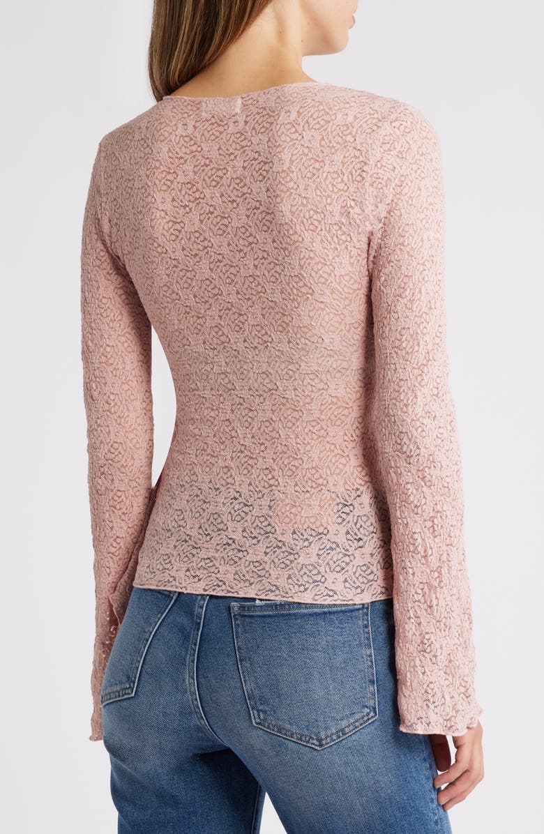 Loveappella Floral Lace Top, Alternate, color, Blush